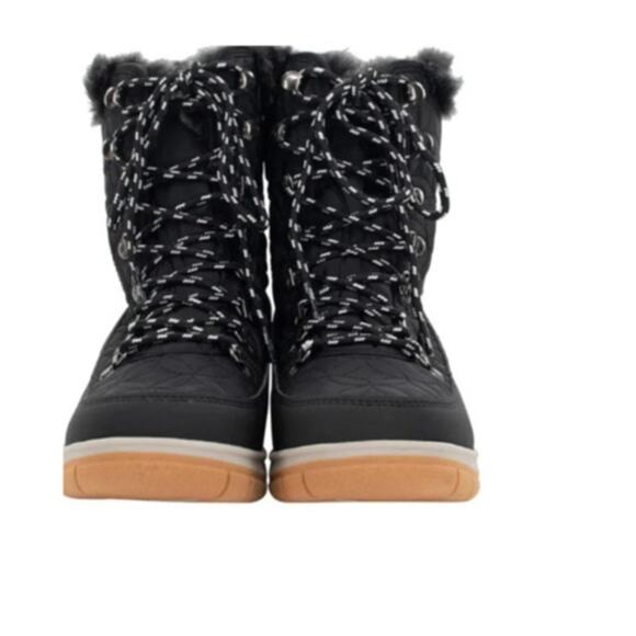 NWT Chooka women's belltown mid faux fur boot , Black -size 6 - Picture 3 of 4